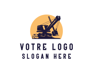 Backhoe Construction Machinery Logo