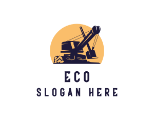 Heavy Equipment - Backhoe Construction Machinery logo design
