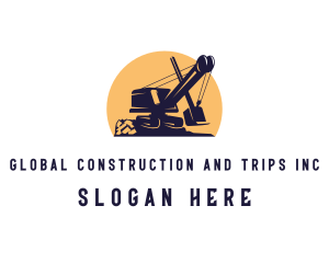 Backhoe Construction Machinery logo design