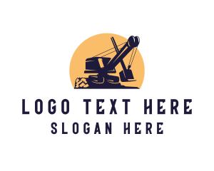 Backhoe - Backhoe Construction Machinery logo design