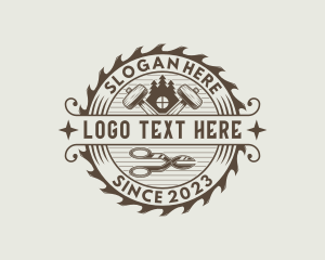 Rustic Woodworking Tools Logo