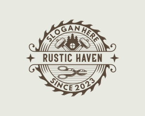 Rustic Woodworking Tools logo design