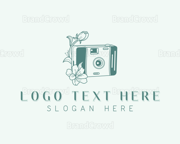 Floral Camera Photographer Logo