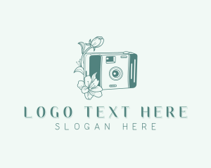Studio - Floral Camera Photographer logo design
