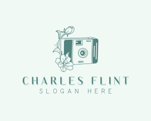 Floral Camera Photographer Logo