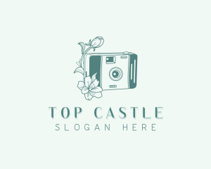 Floral Camera Photographer Logo