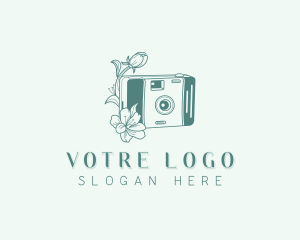 Floral Camera Photographer Logo