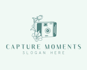 Photographer - Floral Camera Photographer logo design