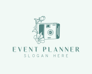 Studio - Floral Camera Photographer logo design