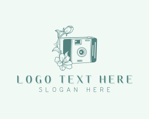 Photographer - Floral Camera Photographer logo design