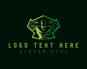 Man - Muscle Trainer Gym logo design