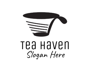 Teacup - Musical Note Teacup logo design