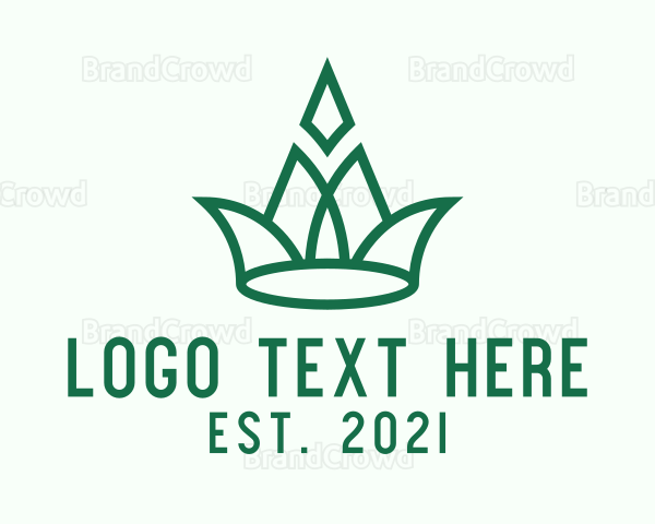 Green Nature Crown Logo