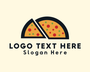 Food Stall - Pizza Slice Snack logo design