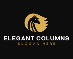 Elegant Horse Equestrian logo design