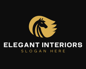 Elegant Horse Equestrian logo design