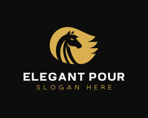 Elegant Horse Equestrian logo design