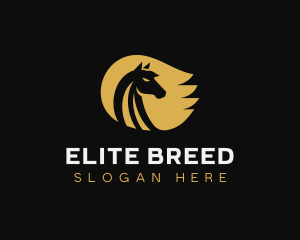 Elegant Horse Equestrian logo design