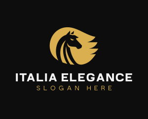 Elegant Horse Equestrian logo design