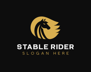 Elegant Horse Equestrian logo design