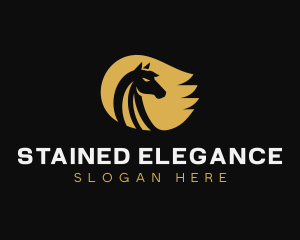 Elegant Horse Equestrian logo design