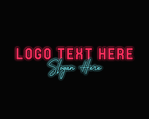 Digital - Neon Sign Business logo design