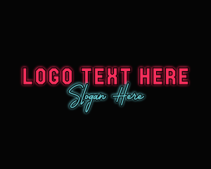 Branding - Neon Sign Business logo design