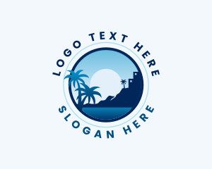 Travel Agency - Beach Resort Vacation logo design