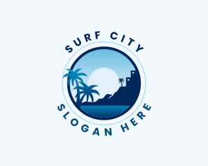 Beach Resort Vacation logo design