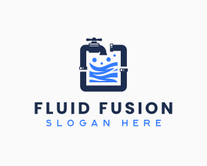 Distilled Plumbing Faucet logo design