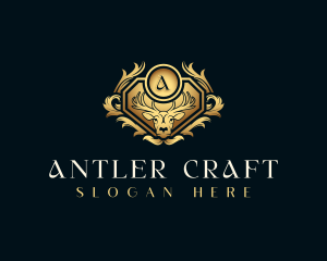 Premium Deer Antler logo design