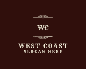 Retro Western Art Deco logo design