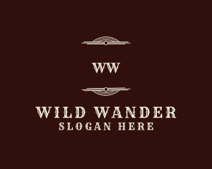 Retro Western Art Deco logo design