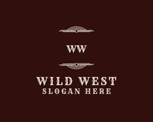 Retro Western Art Deco logo design