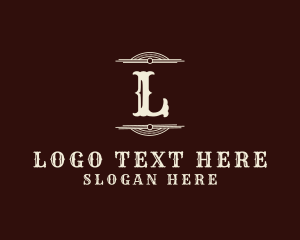 Horns - Retro Western Art Deco logo design