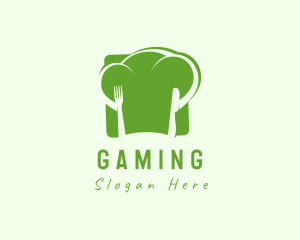 Cutlery - Vegan Chef Hat logo design