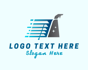 Curtain - Cleaning Window Blinds Spray logo design