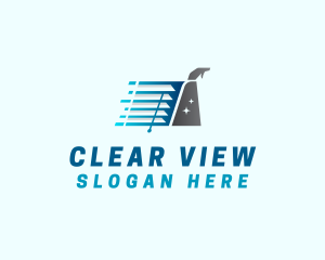 Cleaning Window Blinds Spray logo design