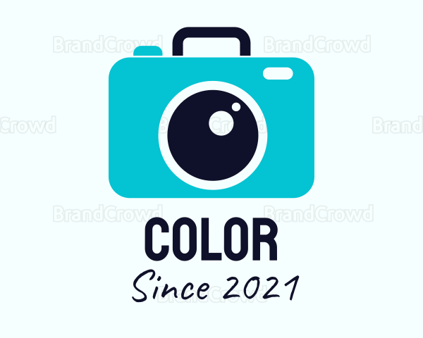 Blue Camera Luggage Logo