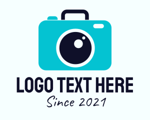 Abroad - Blue Camera Luggage logo design