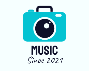 Vlog - Blue Camera Luggage logo design