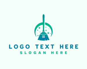 Soap - Broom House Cleaner logo design