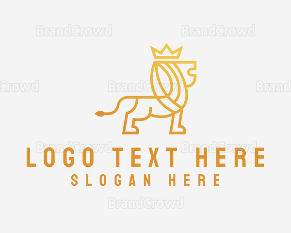 Golden Crown Lion Logo