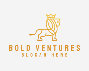 Golden Crown Lion logo design