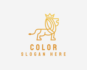 Agency - Golden Crown Lion logo design