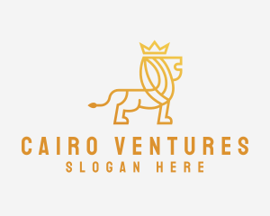 Golden Crown Lion logo design