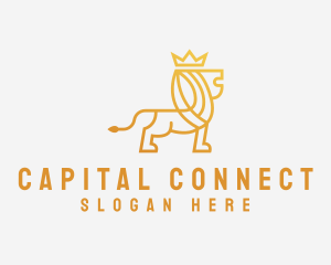 Golden Crown Lion logo design