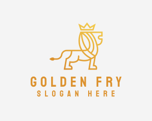 Golden Crown Lion logo design