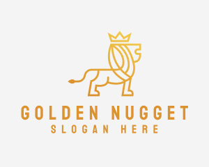 Golden Crown Lion logo design