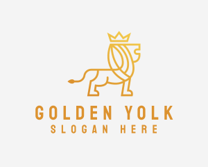 Golden Crown Lion logo design